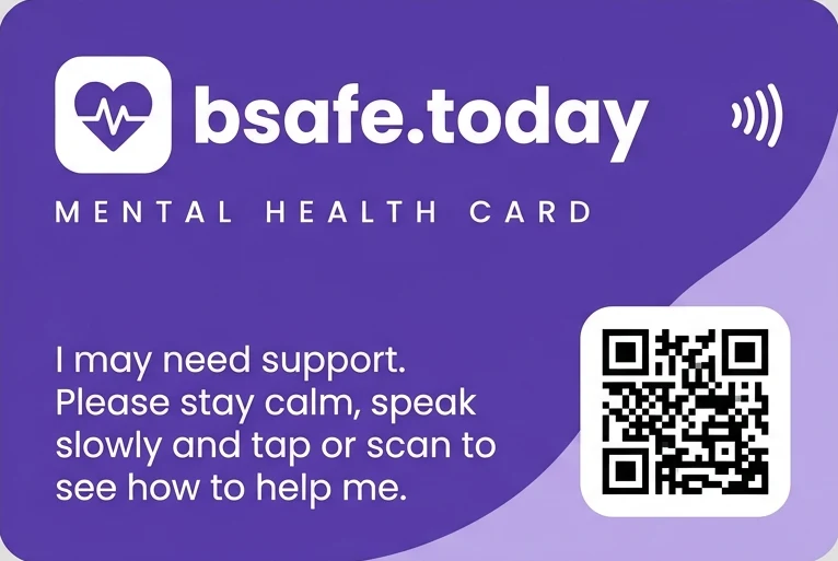Mental Health Card purple