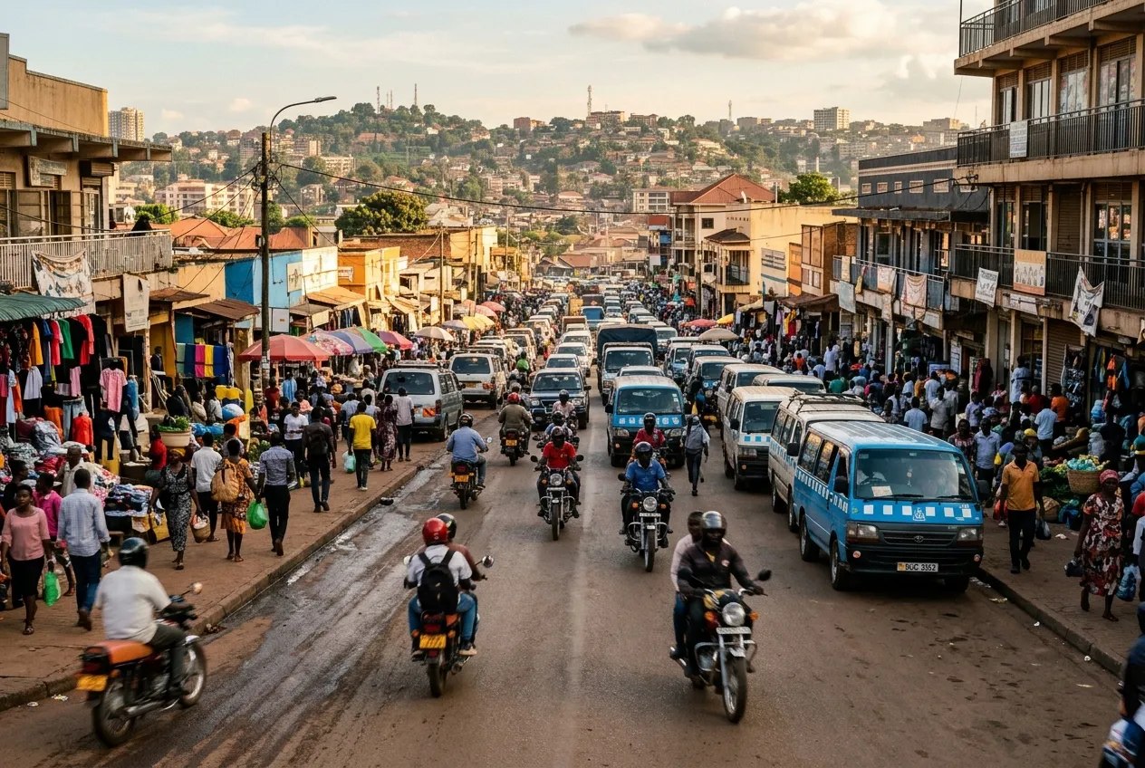 Busy Kampala street